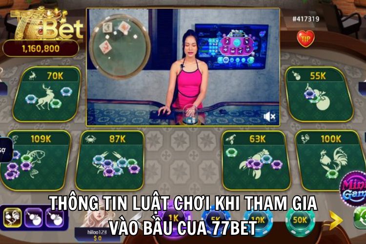 Thông tin luật chơi khi tham gia vào bầu cua 77Bet