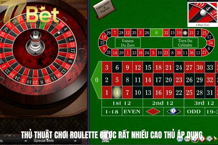 Thủ thuật chơi Roulette được rất nhiều cao thủ áp dụng